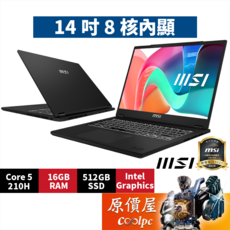 微星 Modern 14 D2RMG-428TW 筆記型電腦 14吋 8核內顯 16GB RAM 512GB SSD, 黑, Windows 11 家用版