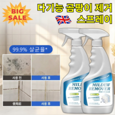 [안전하고 자극 없음] 다기능 곰팡이 제거스프레이 가정용 뿌리는 곰팡이 제거제 욕실 곰팡이 제거제 스프레이, 1박스, 500ml