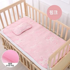 침대용 아이스 쿨링 매트 유아용 통풍 냉감 낮잠용 시원한, 핑크부직포
