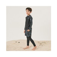 아레나 수영복 지오 아동 레저 집업 래쉬가드 세트 A4BB1BS04BLK