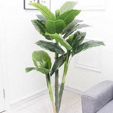 대형 인조조경 나무조화 실내외 나무 장식 매장 가짜, 1개, 150cm 3줄기 화목 (화분x)