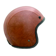 EVO 復古皮革3/4半罩機車安全帽, 復古咖啡L(59-60cm),安全帽送透明抗UV安全鏡片