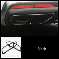 아우디 A5 B9 2020-2024 용 스테인레스 스틸 블랙 자동차 테일 배기관 스로트 프레임 커버 트림 액세서리, [02] Black, 02 GLY BLA