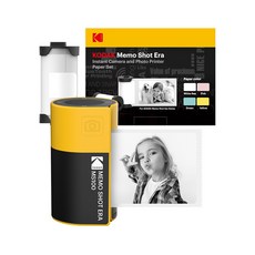 코닥 메모샷 ERA 디지털 토이 카메라 MS100 옐로우 + 카트리지 10p 번들 세트, 코닥메모샷Er/MS100, 1세트