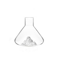 歐式輕奢瀑布式冰山快速醒酒器 創意玻璃家用透明過濾葡萄酒 分酒, 1個, 瀑布醒酒器（不帶蓋子）