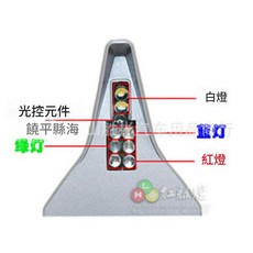 太陽能防追尾警示燈 8LED 爆閃燈, 紅色, 1個