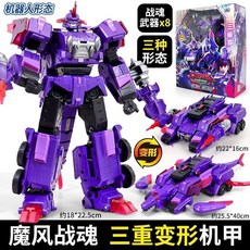 量子戰隊恐龍守護光輝戰神破空戰神變形機器人合體機甲玩具, 1個, 580816【變形機甲-魔風戰魂】
