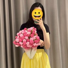 꽃다발담요 뜨게꽃 블랭킷뜨기 가정용 도안 실뜨기 패키지, 로즈 블라썸 블록