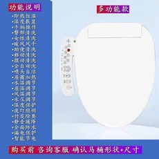 스마트 변기 비데 시트 자동 세척 및 온풍 건조 온열 기능이 있는 열선 110V (색상-B)