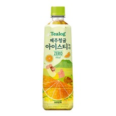 티로그 제주청귤 아이스티 녹차 제로, 500ml, 12개