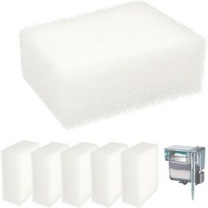 수족관 교체용 필터 스펀지 매체 패드 폼 인서트 아쿠아클리어 70/플루발 70 파워 필터와 호환 가능 재사용 가능한 어항 4070 갤런 수족관용 6개 세트, 수족관 교체용 필터 스펀지 매체 패드, 폼 인서트 아쿠