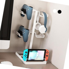 헤드셋거치대 게임 컨트롤러 헤드셋 진열대 중형 수납 거치대 정리, 블랙-중형