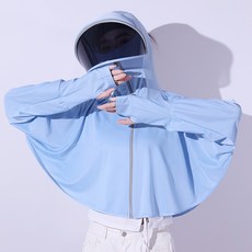 防曬斗篷 防曬服 輕盈透氣抗UV冰絲薄款