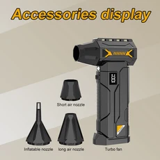580000RPM 강력한 터보 블로워 USB 충전식 무선 진공청소기 풍압 LED 조명 자동차/컴퓨터, 02 HFX07