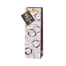 Cakewalk France Wine Map Single B Cakewalk France Wine Map Single Bottle Gift Bag Stylish Paper Bag, n/a, 1개