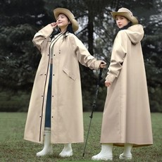 가남 초경량 판초우의 바람막이 레인코트 남녀공용 골프 우비, 1개, 카키색