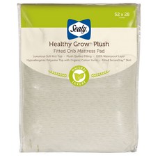 Sealy Baby Healthy Grow Plush Fitted Waterproof Baby Crib Mattress Protector Crib Mattress Topper, 1개