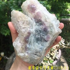 糖霜綠螢石原礦 210513-1 (Fluorite) 有部分紫螢石和黃螢石, 1個