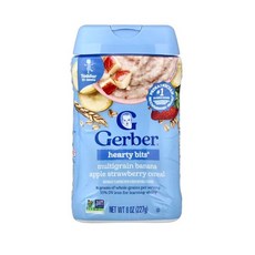Gerber Hearty Bits 멀티그레인 시리얼 12개월 이상 유아용 바나나 사과 딸기 227g(8oz) Gerber (거버), 227g, 1개
