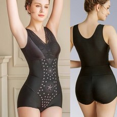 金便利 咖啡因養生體雕衣 後脫式連體衣 免穿內衣 產後收腹提臀 舒適透氣 M至4XL