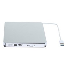 YSSHOP 외부 휴대용 광학 드라이브 USB 3.0 광학 드라이브 DVD RW 리더 작가 버너, 설명, 화이트, 합금
