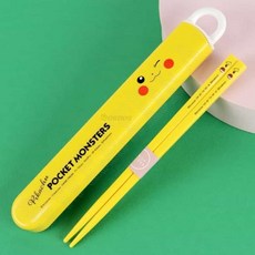 포켓몬 피카츄 슬라이드 젓가락 케이스 세트 16.5cm 피카츄젓가락 포켓몬젓가락