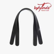 바이핸즈 고급 통가죽 미니 스퀘어 토트백가방끈 가죽손잡이핸들, 1세트, 블랙