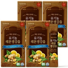 유기농 레몬생강즙 NFC 착즙 원액 스틱 자주가게, 4개, 210ml
