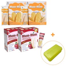 베이비멈멈 쌀과자 혼합맛(오리지널2+사과맛2)+전용케이스세트