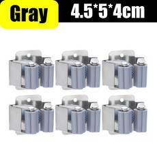 자이놈 스테인레스 스틸 걸레 빗자루 거치대 벽걸이 녹 방지 보관 욕실 주방 정원 도구 정리정돈 랙 10x1, 2PCS, Gray, 1개