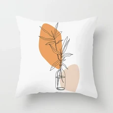 북유럽 색상 추상 라인 드로잉 쿠션 케이스 현대 추상 미술 소파 던져 베개 케이스 거실 장식 베개, 45X45CM-필로우 커버, 18-3