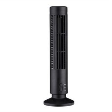 새로운 USB 타워 팬 Bladeless 팬 타워 선풍기 미니 수직 에어컨 Bladeless 스탠딩 팬, 2개, 검은색