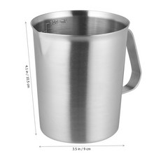 500Ml 스테인레스 스틸 측정 컵 주방 베이커리 요리 가정용 실버를위한 경량 액체 베이킹 도구