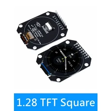 TFT 디스플레이 1.28 인치 LCD 모듈 라운드 RGB 240240 GC9A01 드라이버 4 와이어 SPI 인터페이스 아두이노, 03 1.28 TFT Square