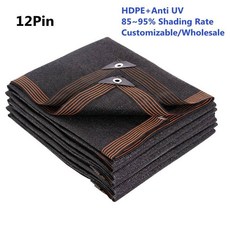 카페 개폐식 차양막 물결어닝 물결햇빛가리개 4 8 12 핀 블랙 HDPE 자외선 차단 차양 그물 쉼터 야외 퍼걸라 캐노피 태양 커버 농업 온실, 3x1.5m, 12Pin_3x1.5m