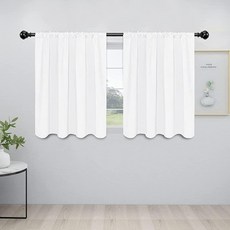 Easy-Going 침실용 로드 포켓 암막 커튼 거실용 암막 창문 커튼 단열 소음 감소 단색 창문 드레이프 패널 2개(106.7x137.2cm(42x54인치) 카멜)