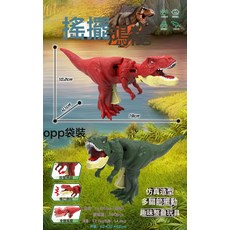 DIU 按壓恐龍玩具霸王龍仿真模型可咬合搖頭300度擺動兒童整蠱玩具, 1個, 如圖