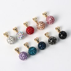 오로프 전체 14K 금 10 컬러 큐빅 미러볼 파베볼 점토볼 크리스탈 4mm 6mm 8mm 목걸이 펜던트