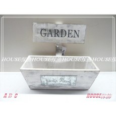 House傢飾 zakka南法田園鄉村風格舊Loft工業風洗白GARDEN花架，台南佳里出品，限量款花器，打造您的專屬田園風格, 1個, 白色