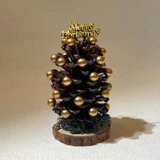 松果聖誕樹 聖誕節裝飾 辦公桌佈置 聖誕樹 辦公室裝飾 辦公室小物 辦公桌小物 辦公室 桌上擺件 桌面裝飾 居家裝飾, 1個, 金色聖誕