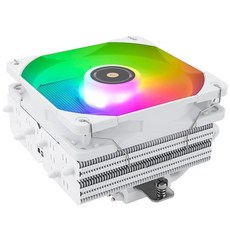 Thermalright SI-100 화이트 ARGB CPU 에어 쿨러 ITX 6x6mm 히트 파이프 120mm PWM 저소음 팬 CPU 쿨러 110mm 높이 AM4/AM