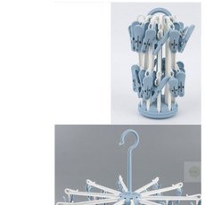 땡큐마켙 원형 집개 빨래건조대 천장형빨래건조대, 그린