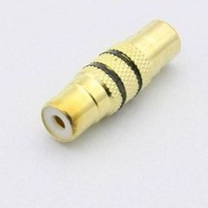 F RCA 아답터 젠더 변환 금색 AV 단자 RCA케이블 2RCA pic+8207eU