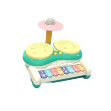 YZMY 兒童架子鼓 益智多功能音樂樂器, 珀爾綠, 1個