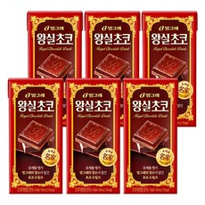 빙그레 왕실 초코우유, 190ml, 6개