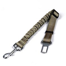 반려동물 차량 벨트 조절 탄성 반사 목줄 당김 방지 여행용 견인 로프, 1개, 6. Army Green