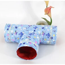 미니 햄스터 기니 돼지 터널 장난감 애완 동물 케이지 고슴도치 튜브 친칠라 하우스 동굴 작은 동물 제품 쥐 쥐 재미있는 장난감, blue, 1개