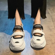 LUNATURE 여성 스포츠샌들 여름 통굽 키높이 발편한 운동화 6cm