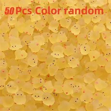 미니 형광 닭 이끼 풍경 미니어처 병아리 피규어 홈 데코 공예 어둠 속에서 빛남, 2. 50pcs