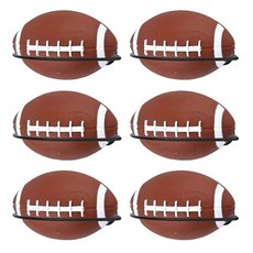 Goktvai 6피스 축구 벽 마운트 금속 축구 디스플레이 스탠드 스포츠 볼 홀더 나사 포함 방 장식 차고 정리 남성 동굴 홈 헬스장용, Goktvai 6피스 축구 벽 마운트, 금속 디스플레이